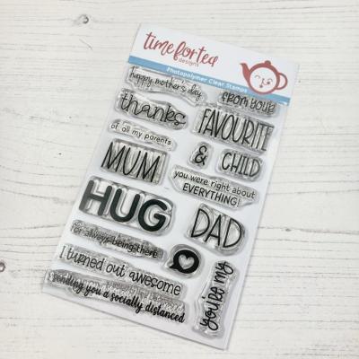 Time For Tea Clear Stamps - Mum & Dad Sentiment